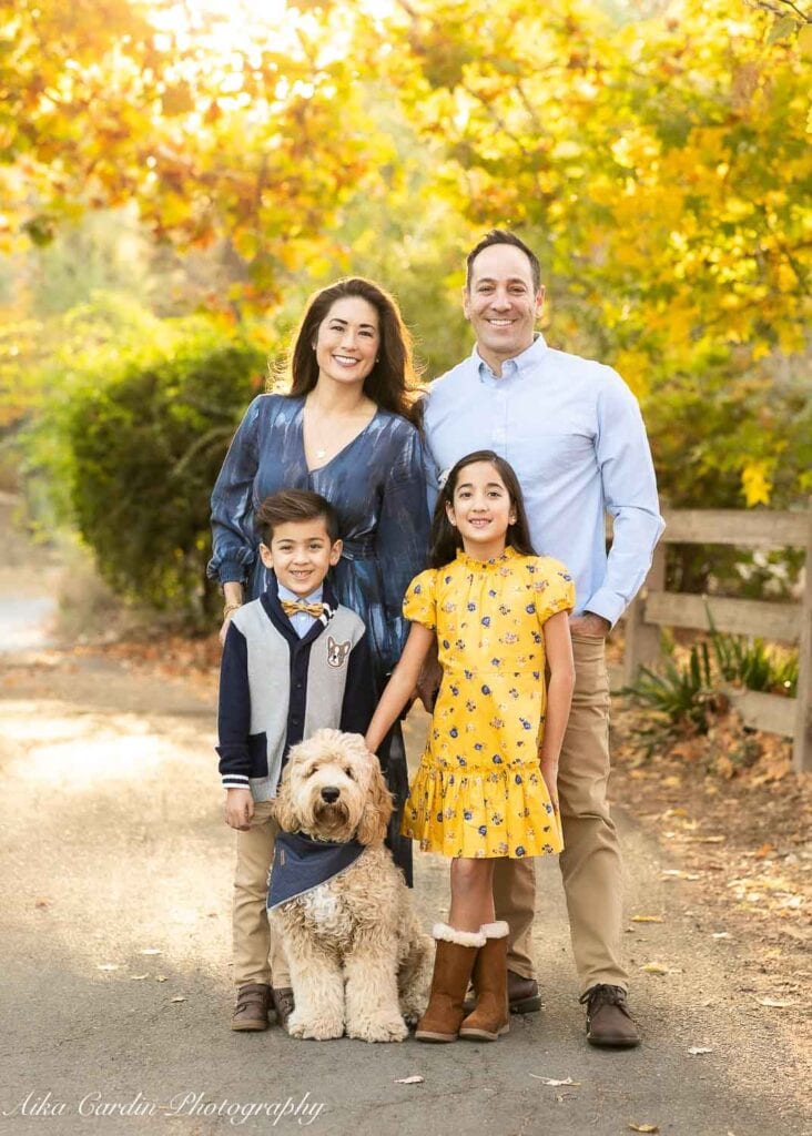 Bay Area Fall colors Holiday Family session